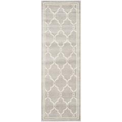 AMHERST, LIGHT GREY / IVORY, 2'-3" X 15', Area Rug, AMT414B-215