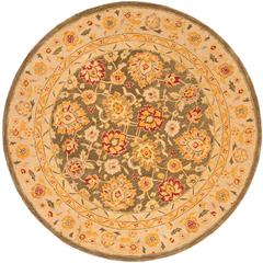 ANATOLIA, OLIVE GREY / BEIGE, 8' X 8' Round, Area Rug