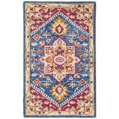 ASPEN, NAVY / FUCHSIA, 4' X 6', Area Rug
