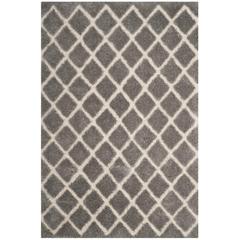 ADRIANA SHAG, LIGHT GREY / CREAM, 4' X 6', Area Rug