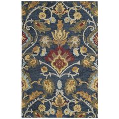 BLOSSOM, NAVY / MULTI, 3' X 5', Area Rug