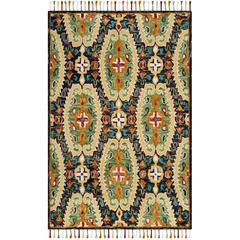 BLOSSOM, CHARCOAL / GOLD, 4' X 6', Area Rug