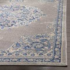 BRENTWOOD, LIGHT GREY / BLUE, 5'-3" X 7'-6", Area Rug, BNT867G-5