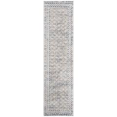 BRENTWOOD, LIGHT GREY / BLUE, 2' X 6', Area Rug, BNT899G-26