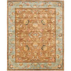 BERGAMA, BROWN / BLUE, 9' X 12', Area Rug