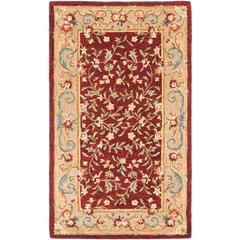 BERGAMA, RED / DARK BEIG, 4' X 6', Area Rug