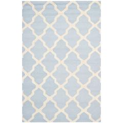 CAMBRIDGE, LIGHT BLUE / IVORY, 6' X 9', Area Rug, CAM121A-6