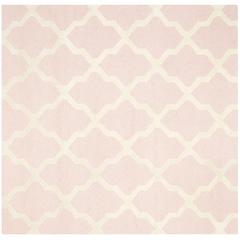 CAMBRIDGE, LIGHT PINK / IVORY, 8' X 8' Square, Area Rug, CAM121M-8SQ