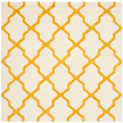 CAMBRIDGE, IVORY / GOLD, 8' X 8' Square, Area Rug