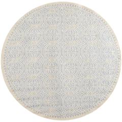CAMBRIDGE, LIGHT BLUE / IVORY, 6' X 6' Round, Area Rug, CAM123A-6R