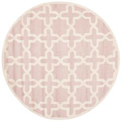 CAMBRIDGE, LIGHT PINK / IVORY, 8' X 8' Round, Area Rug, CAM125M-8R