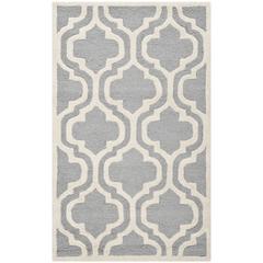 CAMBRIDGE, SILVER / IVORY, 4' X 6', Area Rug, CAM132D-4