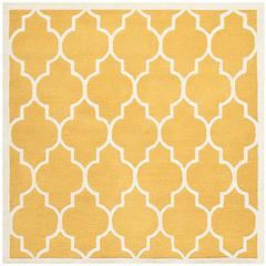 CAMBRIDGE, GOLD / IVORY, 8' X 8' Square, Area Rug, CAM134Q-8SQ