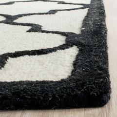CAMBRIDGE, IVORY / BLACK, 6' X 9', Area Rug, CAM134W-6