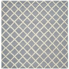 CAMBRIDGE, SILVER / IVORY, 8' X 8' Square, Area Rug, CAM135D-8SQ