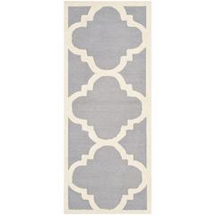 CAMBRIDGE, SILVER / IVORY, 2'-6" X 14', Area Rug, CAM140D-214