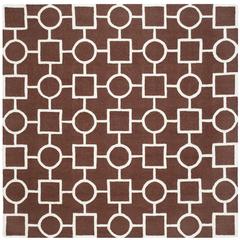 CAMBRIDGE, DARK BROWN / IVORY, 8' X 8' Square, Area Rug, CAM143H-8SQ