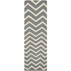 CAMBRIDGE, DARK GREY / IVORY, 2'-6" X 10', Area Rug, CAM714D-210