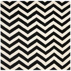 CHATHAM, IVORY / BLACK, 8'-9" X 8'-9" Square, Area Rug, CHT715A-9SQ