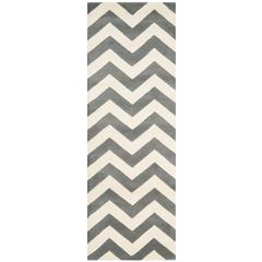 CHATHAM, DARK GREY / IVORY, 2'-3" X 15', Area Rug, CHT715D-215