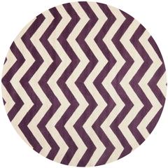 CHATHAM, PURPLE / IVORY, 7' X 7' Round, Area Rug, CHT715F-7R