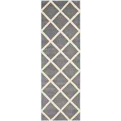 CHATHAM, DARK GREY / IVORY, 2'-3" X 9', Area Rug, CHT720D-29