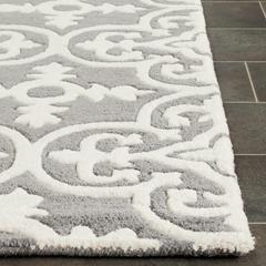 CHATHAM, DARK GREY / IVORY, 8' X 10', Area Rug, CHT729D-8