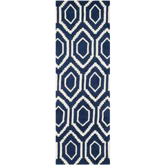 CHATHAM, DARK BLUE / IVORY, 2'-3" X 9', Area Rug, CHT731C-29