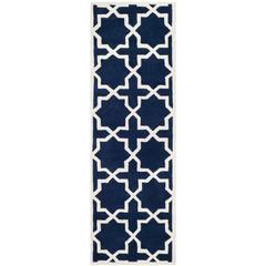 CHATHAM, DARK BLUE / IVORY, 2'-3" X 7', Area Rug, CHT732C-27