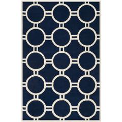 CHATHAM, DARK BLUE / IVORY, 8'-9" X 12', Area Rug, CHT739C-9