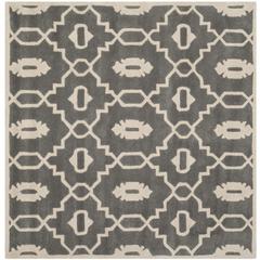 CHATHAM, DARK GREY / IVORY, 7' X 7' Square, Area Rug, CHT745D-7SQ