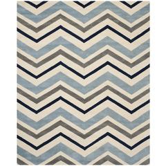 CHATHAM, IVORY / DARK GREY, 8'-9" X 12', Area Rug, CHT749X-9