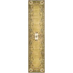 CLASSIC, LIGHT GOLD / GREEN, 2'-3" X 8', Area Rug