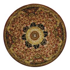 CLASSIC, BURGUNDY / BLACK, 8' X 8' Round, Area Rug, CL304B-8R