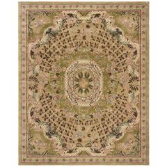 CLASSIC, TOUPE / LIGHT GREEN, 6' X 9', Area Rug