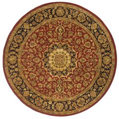CLASSIC, RED / NAVY, 8' X 8' Round, Area Rug