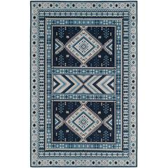 CLV-CLASSIC VINTAGE, NAVY / LIGHT BLUE, 6'-7" X 9'-2", Area Rug