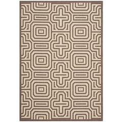 COURTYARD, CHOCOLATE / NATURAL, 6'-7" X 6'-7" Round, Area Rug, CY2962-3409-7R