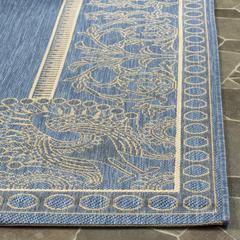 COURTYARD, BLUE / NATURAL, 2'-3" X 12', Area Rug, CY2965-3103-212