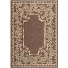 COURTYARD, CHOCOLATE / NATURAL, 6'-7" X 9'-6", Area Rug, CY3305-3409-6