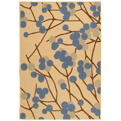 COURTYARD, NATURAL BROWN / BLUE, 6'-7" X 9'-6", Area Rug, CY4037B-6