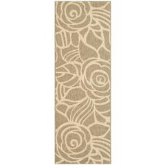 COURTYARD, COFFEE / SAND, 2'-7" X 8'-2", Area Rug, CY5141B-38