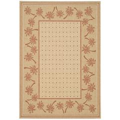 COURTYARD, IVORY / RUST, 5'-3" X 7'-7", Area Rug