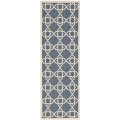 COURTYARD, NAVY / BEIGE, 2'-7" X 8'-2", Area Rug, CY6032-268-38