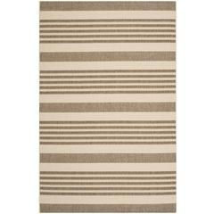 COURTYARD, BROWN / BONE, 6'-7" X 9'-6", Area Rug, CY6062-242-6