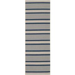 COURTYARD, NAVY / BEIGE, 2'-3" X 14', Area Rug, CY6062-268-214