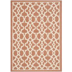 COURTYARD, TERRACOTTA / BEIGE, 6'-7" X 9'-6", Area Rug, CY6071-241-6
