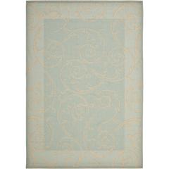 COURTYARD, AQUA / CREAM, 6'-7" X 9'-6", Area Rug, CY6108-25-6
