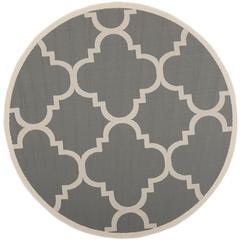 COURTYARD, GREY / BEIGE, 6'-7" X 6'-7" Round, Area Rug, CY6243-246-7R