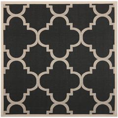COURTYARD, BLACK / BEIGE, 6'-7" X 6'-7" Square, Area Rug, CY6243-266-7SQ